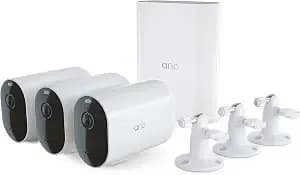 Arlo Pro Xl - Wirelesss Security Camera 2k Hdr - 3 Cameras, White