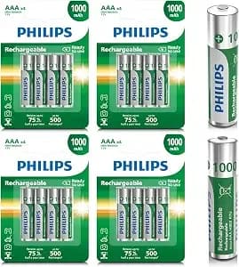 Philips Rechargeable Aaa Batteries For Remotes, Radios & Home Electronics