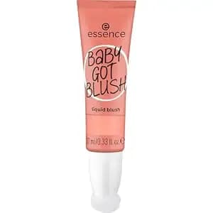 Essence Baby Got Blush Liquid Blush, Blendable Flush (40 Coral Crush) - Lightweight & Buildable, Sponge Tip Applicator, Vegan & Cruelty Free, Paraben Free, Pigmented, Blush Makeup, 0.33 Fl Oz