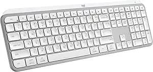 Logitech Mx Keys S Wireless Keyboard Low Profile Fluid Precise - Pale Grey - Fluid Precise Quiet Typing, Programmable Keys, Backlighting, Usb-C Rechargeable, For Windows Pc, Linux, Chrome, Mac