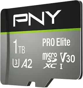 Pny 1tb Pro Elite c10 u3 v30 a2 Microsdxc Flash Memory Card, 4k Uhd