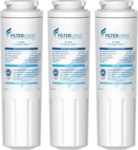 Filterlogic ukf8001 Replacement For Everydrop Filter 4 Water Filter, 3 Pack - Replacement For Whirlpool® edr4rxd1, Maytag® 4396395, ukf8001axx-200, ukf8001axx-750, 46-9006, Puriclean Ii, Refrigerator