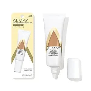 Almay Anti-Aging Concealer, Face Makeup With Hyaluronic Acid, Niacinamide, Vitamin C & E, Hypoallergenic-Fragrance Free, 030 Medium, 0.37 Fl Oz