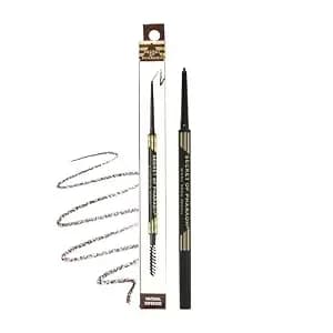 Ebin New York Micro Brow Pencil Natural Espresso - Ultra-Thin Tip For Precise Hair-Like Strokes - Defines Brows - Soft Smudging Brush - Water-Resistant & Cruelty-Free