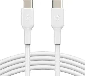 Belkin Usb C To Usb C Cable 6.6ft Fast Iphone Charger Cord - Iphone 17/16, Samsung Galaxy s25/s24, Google Pixel 10/9, Ipad Pro, Nintendo Switch 2, Carplay, Everyday Charging Cable