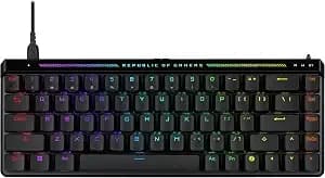 Asus Rog Falchion Ace Hfx Hall Effect Gaming Keyboard – 65% Tkl, Dual Usb-C, Magnetic Switches, Rapid Trigger, Speed Tap, 8000 Hz Polling, Touch Panel, Portable, Protective Cover, Pbt Keycaps - Black