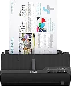 Epson Workforce Es-c220 Compact Document Scanner Duplex 20-Pg Adf - 20-Page Auto Document Feeder 30 Ppm/60 Ipm Speed Portable Scanner For Pc And Mac