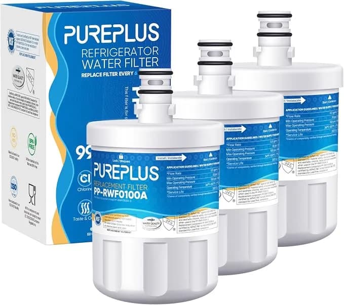 Pureplus 5231ja2002a Replacement For Lg lt500p, adq72910901, gen11042fr-08, Kenmore 9890, 469890, Hdx Fml-1, adq72910907, lsc27925st, lfx25974st, lfx25973d, lfx25973st Refrigerator Water Filter, 3pack