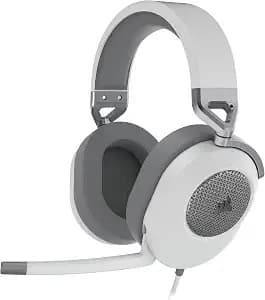 Corsair hs65 Surround Multiplatform Wired Gaming Headset – Dolby Atmos – Sonarworks Soundid – Icue Compatible – Pc, Mac, ps5, ps4, Xbox, Nintendo Switch, Mobile – White