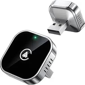 Teeran 2 In 1 Wireless Carplay And Android Auto Adapter - Easy Setup Plug And Play, Fast Seamless Use, Supports 1000+ Cars With Built-In Wired Car Play/Android Auto, Compact Design