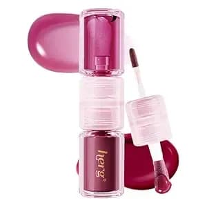 Epielle Herg Dual Lip Tint & Oil Pinot Noir & Bubble Berry, Double-Ended 2-In-1 Korean Lip Tint & Lip Plumper, Long-Lasting, Stocking Stuffers