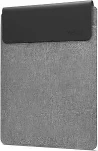 Lenovo Slim Laptop Sleeve 14 Inch Notebook/Tablet - Compatible With Macbook Air/Pro - Eco-Friendly Lightweight Case With Accessory Pocket & Magnetic Closure - Grey