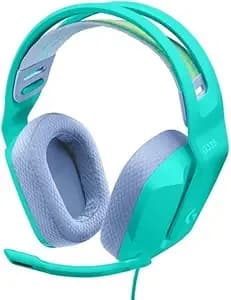 Logitech g335 Wired Gaming Headset, With Flip To Mute Microphone, 3.5mm Audio Jack, Memory Foam Earpads, Lightweight - Mint