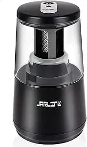 Jarlink Electric Pencil Sharpener, Heavy Duty Helical Blade, Auto Stop - Suitable For No.2/Colored Pencils(6-8mm), Dual Power Ac Adapter/Battery Operated In School Classroom Office Home, Black