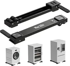Appliance Rollers Heavy Duty,Newest Extendable Appliance Sliders,Liftable Washing Machine Base,Easily Move Washer And Dryer Machines,Refrigerators,Furniture-Black