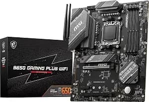 Msi b650 Gaming Plus Wifi Gaming Motherboard (Amd Ryzen 9000/8000/7000 Series Processors, am5, ddr5, Pcie 4.0, M.2, Sata 6gb/S, Usb 3.2 Gen 2, Hdmi/Dp, Wi-Fi 6e, Bluetooth 5.3, 2.5gbps Lan, Atx)
