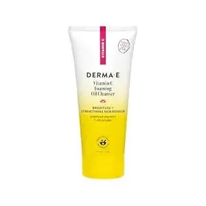 Derma E Vitamin C Foaming Oil Cleanser, 6 Fl Oz Face Wash With Niacinimide - 2-In-1 Facial Cleanser Melts Makeup, Dirt, And Oil While Vitamin C Brightens And Hyaluronic Acid Hydrates For Glowing Skin