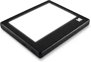 Kodak Photo Light Box, Tracing Light Box, 98% Color Accuracy, White, 7"x5" - 98% Color Accuracy, Flicker-Free Led Light, Usb Or Aaa Power, 35mm Slides & Medium-Format Negatives, Product Photography
