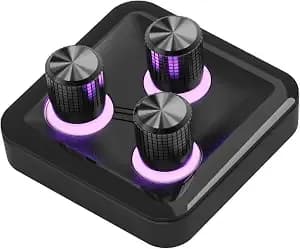 Cooler Master Masterhub 3xknob Module – Modular Dial Controller With 3 Precision Knobs For Volume, Scrolling, And Fine Adjustments - Magnetic Pogo-Pin Attachment, Usb-A Input, 5v/200ma Power, 2-Year Warranty