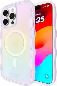 Kate Spade New York Iphone 15 Pro Max Case - Wavy Iridescent - Compatible With Magsafe - Designer Case For Iphone 15 Pro Max - Phone Case With Anti-Scratch Coatings & 10ft Drop Protection