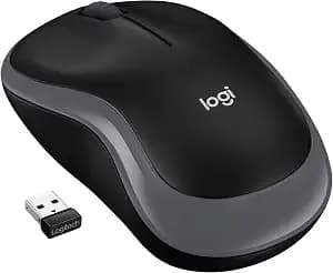 Logitech 910-002235 Wireless Mouse m185 - 12-Month Battery Life, 1000 Dpi Optical Tracking, Ambidextrous, Compatible With Pc, Mac, Laptop - Grey