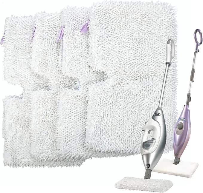 Flammi Steam Mop Replacement Pads For Shark Steamer s3501 s3601 4 Pack - Also Fits se450 s3500 s3550 s3801 s3901 Pocket Steam Mop Pads, Dual-Sided Microfiber, High Water Absorption, Quick Dry