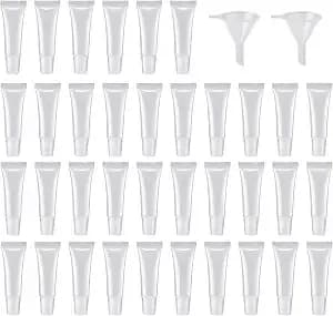 Hrlorkc 50pcs 10ml Empty Lip Gloss Tubes Empty Lip Balm Tubes For Diy Lip Gloss Balm Cosmetic