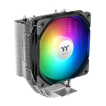 Thermaltake ux400 Argb Cpu Cooler; 4xø6mm Copper Heatpipes; 120mm Pwm Fan; 700~1800 Rpm; Intel/Amd Compatible; Single Tower; 240w Tdp; Black; Cl-p142-al12sw-A