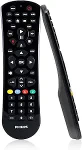 Philips Universal Remote Control For Samsung, Vizio, Lg, Sony, Sharp, Roku, Apple Tv, Rca, Panasonic, Smart Tvs, Streaming Players, Blu-Ray, Dvd, Simple Setup, 6-Device, Black, srp9263c/27
