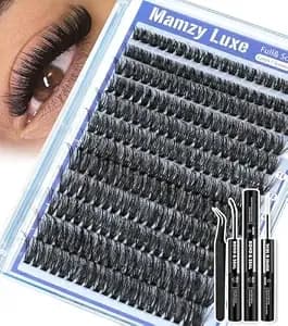 Lash Clusters Kit Wispy 10-18mm Eyelash Clusters Kit Full Volume D-Curly False Eyelashes 80d Individual Lashes Clusters 3d Luxury Cluster Eyelash Extension Kit By Mamzy Luxe