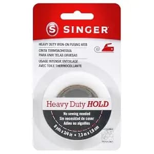 Singer Heavy Duty Iron-On Fusing Web, ¾” X 8 Yds - No-Sew Iron-On Fusible Web Bonds Hems, Trims And Seams In Minutes; Press With Heat To Mend Tears, No Stitching Needed