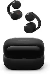 Sony Linkbuds Clip Open-Ear Truly Wireless Earbuds Clip-On Design, Black - Comfortable & Secure Fit, Lightweight, Touch Controls, Ambient Sound Awareness, ipx4 Water Resistant, Up To 37 Hrs Of Battery