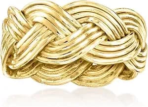 Ross-Simons 14kt Yellow Gold-Plated Braided Ring