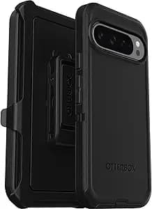 Otterbox Google Pixel 9 Pro Xl Defender Series Case - Black, Rugged & Durable, With Port Protection, Includes Holster Clip Kickstand (Ships In Polybag)