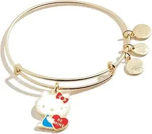 Alex And Ani Hello Kitty Be Mine Bracelet Gold One Size - Sliding Clasp