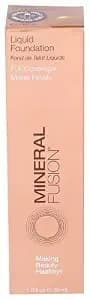 Mineral Fusion Full Coverage Foundation, Liquid Foundation - Olive 2- Olive Complexion W/Green Undertones, Lightweight Matte Finish, Up To 12 Hr Hydration, Hypoallergenic & Vegan, 1 Fl. Oz