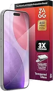 Zagg Glass+ Screen Protector For Iphone 17 Pro - 3x Stronger, Impact & Shatter Protection, Scratch & Smudge-Resistant Iphone Tempered Glass, Invisibleshield, Easy Perfectfit Install