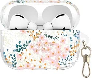Kate Spade New York Airpods Pro 2nd/1st Case - Multi Floral Rose - Stylish Case W/Luxe Gold Ring Keychain For Bag, Tote, Backpack & More - Protective Case For Airpods Pro 1st & 2nd Generation