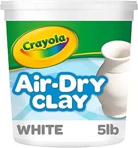 Crayola Air Dry Clay (5lbs), Teacher Supplies, Natural White Modeling Clay For Kids, Sculpting Material, Bulk Craft Supplies For Art Classrooms