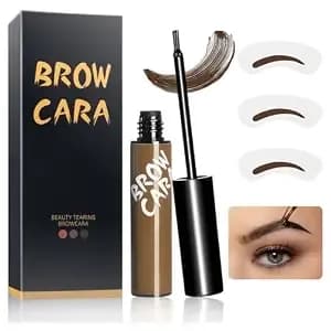 Eyebrow Gel Peel Off Eyebrow Tint For Women Brows Makeup (Light Brown) - Brow Gel Waterproof With Eyebrow Stencils Create Fuller & Defined Brows Makeup, All Skin Types