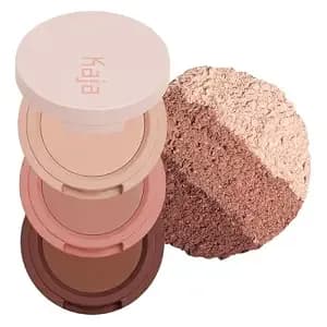 Kaja Beauty Bento Bouncy Eyeshadow Trio - Sandy Brown (13 Velvet Dream) - 2020 Allure Best Of Beauty Award, Bouncy Shimmer, Creamy Powder, Travel Size, Cruelty Free, Vegan