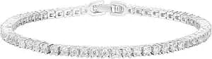 Pavoi Tennis Bracelet For Women, 14k Gold Plated 2mm Cubic Zirconia - Gold Bracelets For Women, Classic Tennis Bracelet, Cubic Zirconia Bracelet