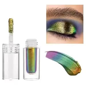R.Y.M Metallic Liquid Sparkly Eyeliner Chameleon Eyeshadow - Glitter Eye Makeup Sparkly Eyeliner Chameleon Eyeshadow Stick Multichrome Metallic Eyeshadow
