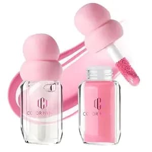 Color Nymph Lip Oil & Lip Gloss Set, Hydrating Non-Sticky Lip Makeup, Nourishing Lip Care With Jojoba Oil & Hyaluronic Acid, Glossy Pigmented Finish, #04 Ballet Pink