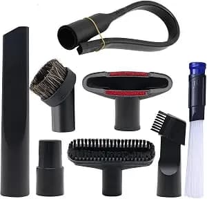 Alrens 8 Pcs Universal Vacuum Attachments Brushes For Shop Vac Accessories - 1 1/4" Shop Vacuum Cleaner Attachments & Brushes Kit,1 1/4"&1 3/8 "Adapter Hose For Shop Vac, For Home Car Cleaning