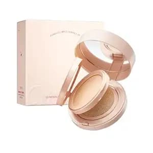 2 In 1 Cushion Foundation Makeup Double Layer Air Cushion Bb Cream & Oil-Control Setting Powder, Concealer Full Coverage, Long-Lasting And Even For All Skin Types (Natural)