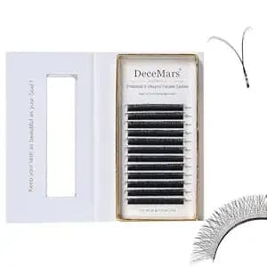 Decemars Yy Eyelash Extensions 0.07mm D 12mm 1320 Fans Soft W Lash 12 Rows - Waterproof And Windproof, Lightweight And Soft, Suitable For Beginners And Professional Salon Use, Comfortable For Daily Wear