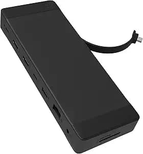 Zagg 9-Port Hub – 2 Usb-C, 2 Hdmi (4k 60hz), 1 Usb-A (10gbps), Ethernet, Audio Jack, Sd & Microsd Card Readers - Multi-Device Connectivity For Ipados, Chromeos, Android, Windows