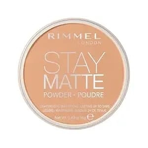 Rimmel London Stay Matte - 016 Deep Beige - Pressed Powder, Lightweight, High Coverage, Shine Control, 0.49oz