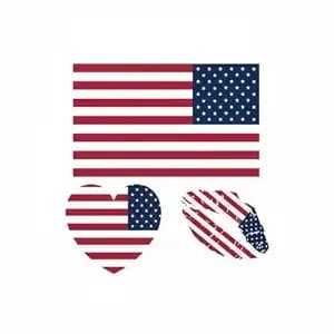 10 Pcs American Flag Tattoos Temporary Face Tattoo Stickers Waterproof Sweat National Flag Labor Day Sports Memorial Day Tattoos For Men Women (Red)
